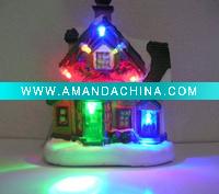 fashion polyresin house with led light