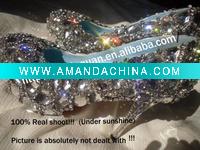 Wholesale WS094 Super quality luxurious sparkle big diamond jeweled crystal wedding shoes