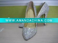 Dropshipping 12cm High heel Crystal wedding shoes