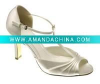 Wholesale Fashion elegant high heel white bridal wedding shoe