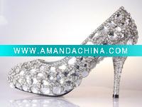 Wholesale ws-100 handmade crystals drill diamond high heel wedding shoes party shoes evening shoes crystals shoes