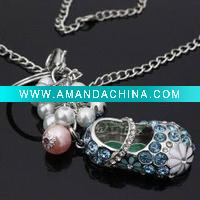 Wholesale Hot sale fashion shoes pendant necklace