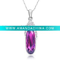 Wholesale Fashion shoes necklace with crystal and alloy
