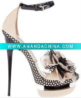 Wholesale Fashion flowery cheap brand high heel wedding sandals