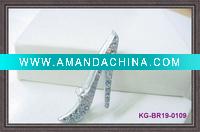 Wholesale Fashion Jewelry Alloy high-heeled shoes Brooch (KG-BR19-0109)