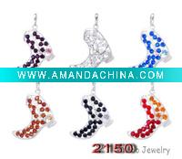 Wholesale Pretty shoe Alloy Pendant with rhinestone
