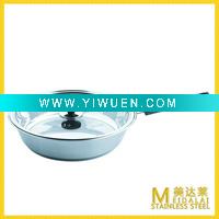 Wholesale 2pcs Stainless Steel deep frying pan Cookware Meidalai skillet