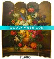 Wholesale POA005 Classical Painting Folding Screen