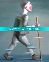 Wholesale Custom handmade abstract oil painting on canvas by hands