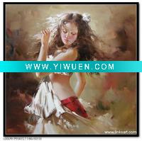 Wholesale Handmade Lady Dancer Oil Painting Nudy Girl Painting