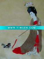 Wholesale chinese traditional woman painting on pwper