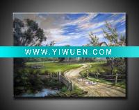Wholesale Hand painted field house landscape painting