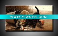 Wholesale handmade wild animal oil painting on canvas with frame