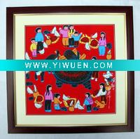 Wholesale Chinese farmer painting, country life painting, threshing