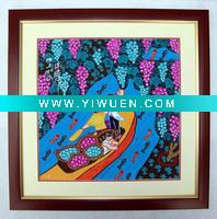 Wholesale Chinese rarmer painting, pick grape painting
