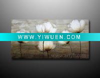 Wholesale handmade white flower oil paintings on canvas