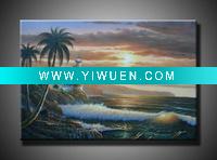 Wholesale handmade pallete knife seascape painting on canvas