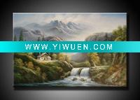 Wholesale impressionist high mountain natural house painting on canvas