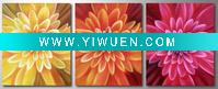 Wholesale Handmade modern stretched flower paintings on canvas