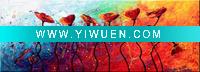 Wholesale red flower decorative painting supplier