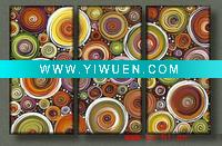 Wholesale hand painted beautiful abstract circle oil painting for home decoration