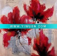 Wholesale Imperssive Design Abstract Oil Painting On Canvas Paypal (Flower)
