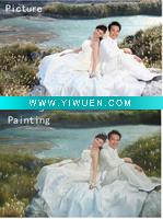 Wholesale Handmade wedding portrait oil painting