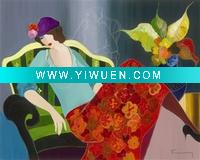 Wholesale A Break from Tea -figure oil painting on canvas