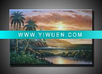 Wholesale handmade seaside landscapes painting on canvas