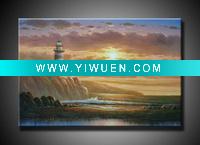 Wholesale handmade high resolution sunset scenery painting