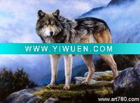Wholesale wolf oil painting