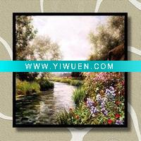 Framed landscape giclee print for living room
