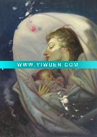 Wholesale canvas art oil painting(mom&baby)