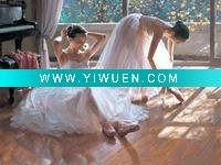 Handmade Beautiful Dancing Ballerina Oil Painting