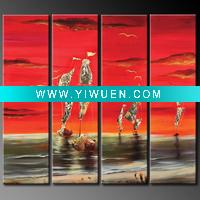 Wholesale Sea and boat abstract painting