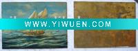 Wholesale 100% Handmade Special Copper Oil Painting on Board