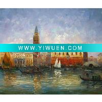 Wholesale Tall building high quality canvas famous oil painting gallery