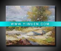 Wholesale impressionist abstract simple seascape painting for decoration