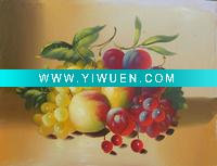 Wholesale 100% Handmade still life fruit oil painting of lovely grape & peach