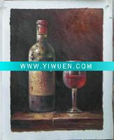 Wholesale Home Decoration, Oil Painting ,Wine bottle oil painting