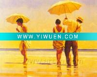 Wholesale High Quality Beach Girl Oil Painting