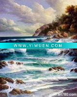 Photo oil painting,seascape oil painting,home decoration canvas painting