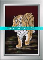 Wholesale handmade animal oil painting, vivid tiger oil painting, canvas oil paining, framed oil painting