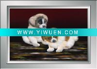 Wholesale handmade animal oil painting, dog oil paintings, canvas oil paining, framed oil painting