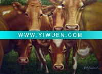 Wholesale Handmade Animal(cattle) Oil Painting On Canvas