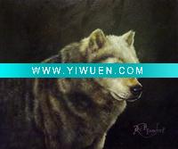 Wholesale Handmade Animal(wolf) Oil Painting On Canvas