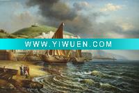 Wholesale seascape oil painting,Handmade oil painting