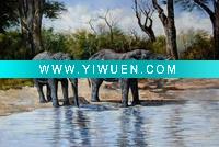 Wholesale Handmade Animal( elephant) Oil Painting On Canvas