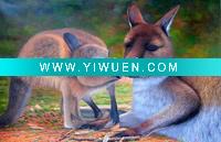 Wholesale Handmade Animal(deer) Oil Painting On Canvas