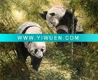 Wholesale Handmade Animal(panda) Oil Painting On Canvas